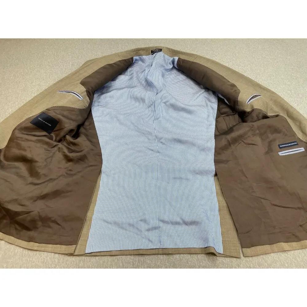 Tommy Hilfiger Blazer‎ Mens 44R Hopsack 100% Wool 2-Button Single Breast Lined